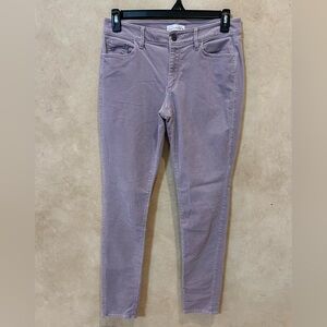 LOFT Women's Light Purple curvy Skinny velvet micro cord Jeans size 29